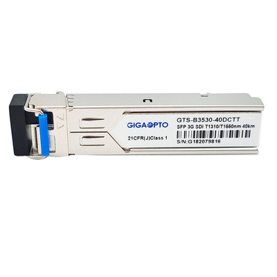 3G-SDI 1-Fiber BiDi Dual Optical Transmitters 1310nm / 1550nm 10km โมดูลรูปแบบพยาธิวิทยาวิดีโอไม่ใช่ MSA