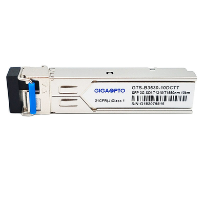 3G-SDI 1-Fiber BiDi เครื่องส่งสัญญาณคู่ 1310nm / 1550nm 10km โมดูลรูปแบบพยาธิวิทยาวิดีโอไม่ใช่ MSA Pinout