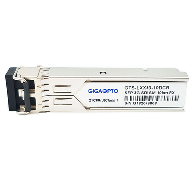 3Gbps Video Single Receiver 1310nm 10km โมดูลรูปแบบพยาธิวิทยาวิดีโอ LC DDM MSA