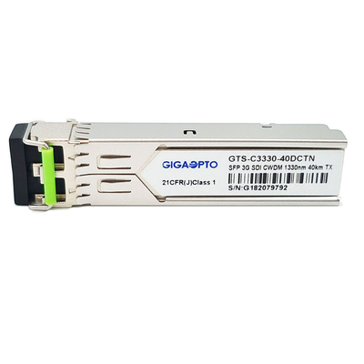 3G-SDI SFP CWDM โมดูลส่งสัญญาณเดี่ยว 1270nm-1610nm 40KM SMF LC DDM ไม่ใช่ MSA