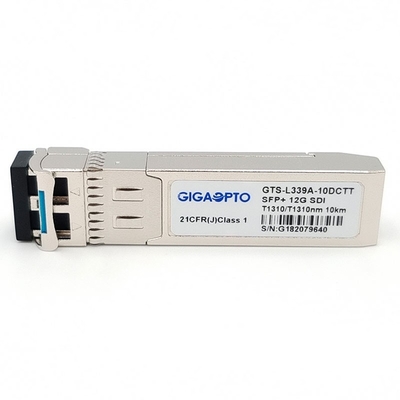 ไม่ใช่ MSA 12G-SDI วิดีโอ SFP 1310nm โมดูลส่งสัญญาณออปติคอลคู่ 10km LC DOM