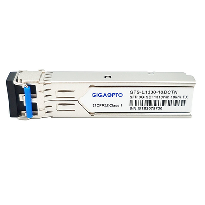 ไม่ใช่ MSA 3G SDI SFP Tx 1310nm 10km รูปแบบทางพยาธิวิทยาวิดีโอโมดูลส่งสัญญาณเดียว DDM สำหรับ SD / HD / 3G SDI