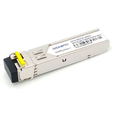 3Gbps MSA SMPTE SFP BiDi TX1550nm RX1310nm 40km โมดูลตัวรับส่งสัญญาณสำหรับ SD/HD/3G-SDI LC SMF DDM