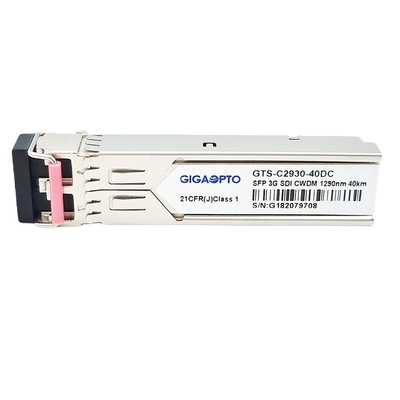 ตัวรับส่งสัญญาณ CWDM 3Gb / S โมดูลตัวรับส่งสัญญาณ SFP รูปแบบทางพยาธิวิทยาวิดีโอ 40km MSA