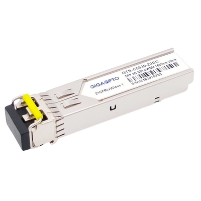 3G SDI HD Video CWDM SFP โมดูลรับส่งสัญญาณ 1270 ~ 1610nm ช่อง 20KM LC DOM MSA Pin-Out