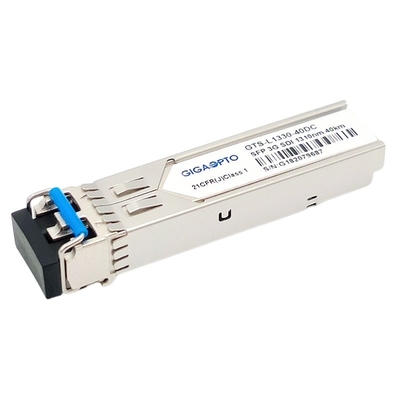 MSA 3G SD HD 3G SDI SFP เครื่องรับส่งสัญญาณ 1310nm 40KM DFB PIN ตัวรับส่งสัญญาณออปติคอลโมดูล Dual LC DOM