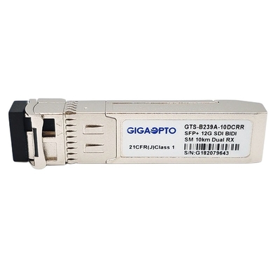 ไม่ใช่ MSA Pinout 12G SDI SMPTE SFP 1270nm-RX1/1330nm-RX2 10km BiDi Dual Receivers โมดูล LC DOM