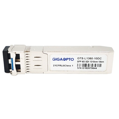 โมดูลรับส่งสัญญาณวิดีโอ 6G 1310nm 10km LC DOM สำหรับ SD / HD / 3G / 6G / SDI