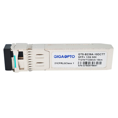 12G SDI SFP + BiDi Video SFP Transceiver 1270nm TX1 1330nm TX2 โมดูลส่งสัญญาณออปติคอลคู่