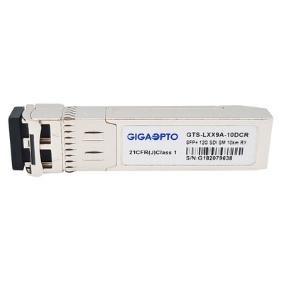 MSA 12G SDI วิดีโอ SFP 1310nm 10km โมดูลรับแสงเดียวสำหรับ 12G 6G 3G HD SD-SD
