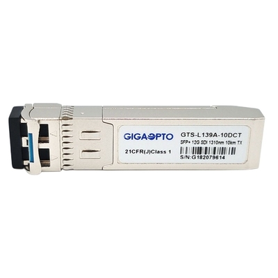 12Gb / S 1310nm 10km Video SFP Transceiver DOM LC SMF โมดูลพยาธิสภาพเครื่องส่งสัญญาณ MSA Pinout