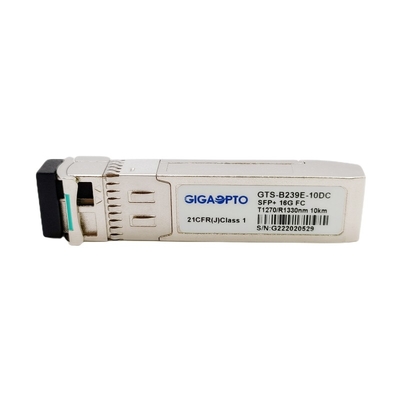 โมดูล BiDi Fibre Channel TX1270 RX1330nm 10km LC 16G SFP + โมดูลเครื่องรับส่งสัญญาณออปติคอล