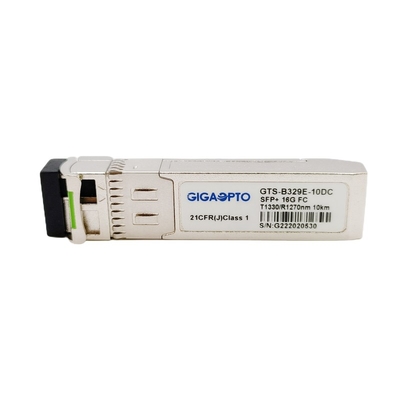 โมดูล OEM 16G SFP + BiDi Fibre Channel TX1330 RX1270nm 10km LC โมดูลเครื่องรับส่งสัญญาณแสง