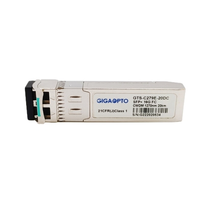 CWDM Fibre Channel Module 1270nm-1610nm 10km ตัวรับส่งสัญญาณแสง 16G SFP + โมดูล SMF