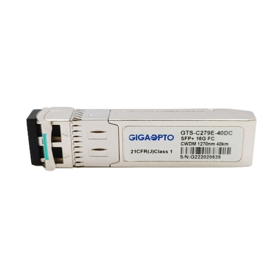 16G SFP + CWDM 1270nm-1610nm 40km โมดูลตัวรับส่งสัญญาณ Fibre Channel SMF