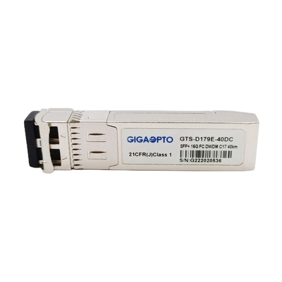 16G FC DWDM SFP + โมดูลรับส่งสัญญาณไฟเบอร์ 40 กม. LC DOM