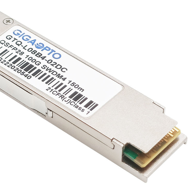 100GBASE-SWDM4 QSFP28 850nm-940nm MMF ตัวรับส่งสัญญาณ 100m DOM LC