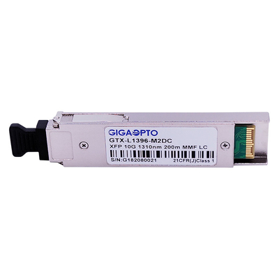 โมดูลรับส่งสัญญาณแสง 10G XFP LRM FP 1310nm MMF 220m เหนือ OM3 MMF DOM