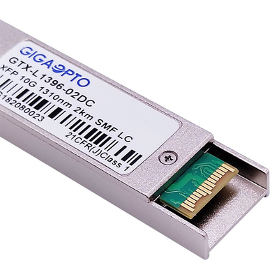 ตัวรับส่งสัญญาณ LC Duplex XFP 10GBASE-LR Lite 1310nm SMF 2km DOM