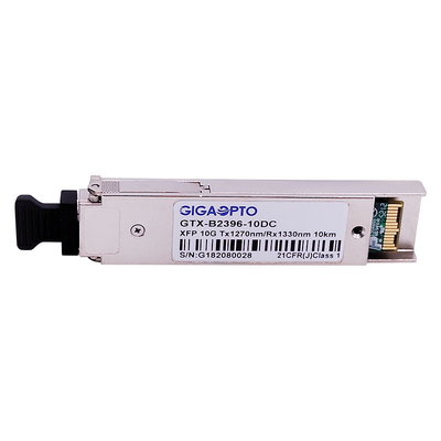 10GBASE-BX XFP ตัวรับส่งสัญญาณแสงแบบสองทิศทาง 1270nm / 1330nm 10km LC DOM