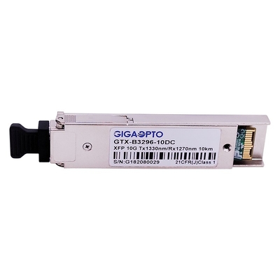 BIDl โมดูลรับส่งสัญญาณ XFP 10Gbps 1330nm / 1270nm 10km LC DOM