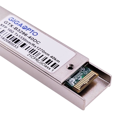 XFP BIDI ER40 โมดูลตัวรับส่งสัญญาณไฟเบอร์ 10Gbps 1330nm / 1270nm 40km DOM