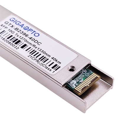 DOM 10Gbps XFP WDM โมดูลตัวรับส่งสัญญาณไฟเบอร์ 1270nm / 1330nm 40km