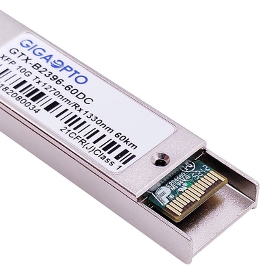10Gbps BIDI XFP ER60 โมดูลตัวรับส่งสัญญาณไฟเบอร์ 1270nm / 1330nm 60km DOM