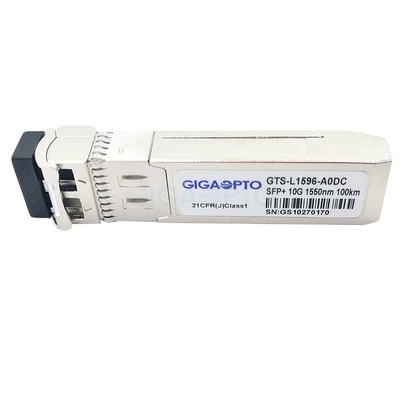 100 กม. 1550 นาโนเมตร โมดูลตัวรับส่งสัญญาณไฟเบอร์ที่เข้ากันได้กับ Cisco 10GBASE eZR