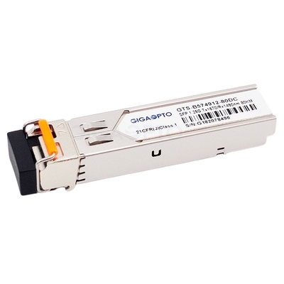 TX1570nm / RX1490nm Gigabit Fiber Transceiver 80km LC สำหรับ SMF GLC-BX80-D