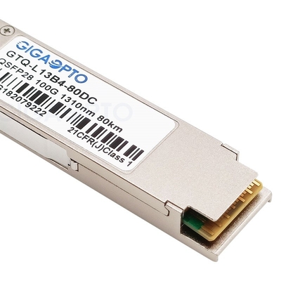 1310nm LAN WDM QSFP28 100GBASE-ZR4 ตัวรับส่งสัญญาณแสงสำหรับ Cisco QSFP-100G-ZR4-S