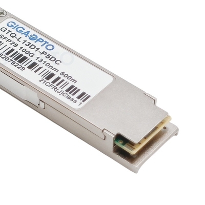 โมดูลตัวรับส่งสัญญาณออปติคัลแลมบ์ดา QSFP28 เดี่ยว 500 ม. LC สำหรับ Cisco QSFP-100G-DR-S