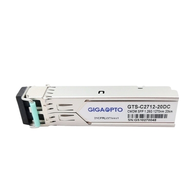 1270-1610nm 1000BASE-CWDM SFP Transceiver SMF 20km สำหรับ Cisco CWDM-SFP-xxxx-20