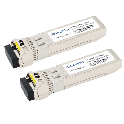 10G BIDI ZR เครื่องรับส่งสัญญาณที่เข้ากันได้กับ Cisco สำหรับ SMF SFP-10G-BX80D