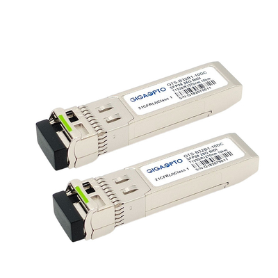 SFP28 25GBASE TX-1330nm RX-1270nm 10km Simplex LC SMF โมดูลตัวรับส่งสัญญาณแสง DOM