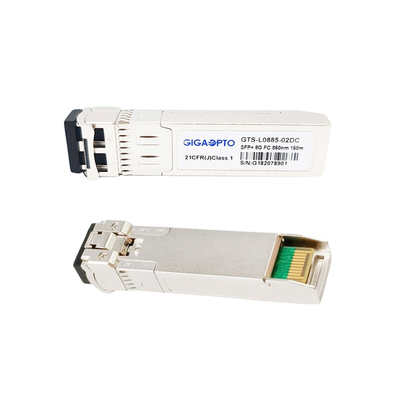 850nm Cisco DS-SFP-FC8G-SW ตัวรับส่งสัญญาณไฟเบอร์ 8GFC ที่เข้ากันได้ 150m MMF