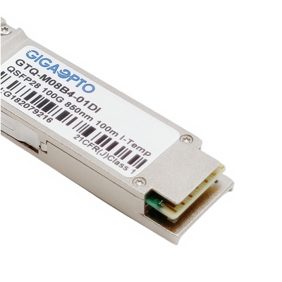 QSFP28 โมดูลรับส่งสัญญาณแสง 850nm MMF 100m สำหรับ Cisco QSFP-100G-SR4-I
