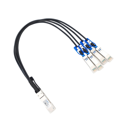 100G QSFP28 ถึง 4x25G SFP28 แนบสายเคเบิลทองแดงโดยตรงสำหรับ Cisco QSFP-4SFP25G-CU