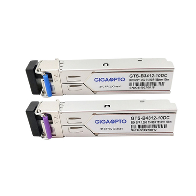 1000BASE-BX SFP WDM เครื่องรับส่งสัญญาณ Tx1310nm Rx1490nm 10 กม. SMF LC สำหรับ HP JD098B