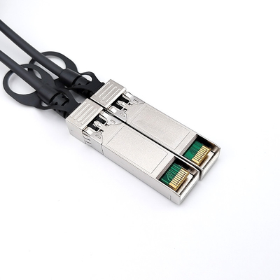 10Gbps 30AWG สายเชื่อมต่อตรง สีดํา สําหรับการถ่ายทอดข้อมูลความเร็วสูง