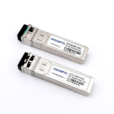 เครื่องรับสัญญาณออปติก SFP+ แบบเดียวที่มีประเภทเครื่องเชื่อม DDM