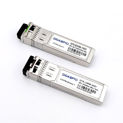 LC Connector SFP+ Optical Transceiver 1.5W ดับเพล็กซ์/ซิมพล็กซ์