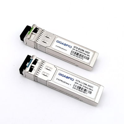 โมดูล 10G Optical SFP Transceiver สําหรับระยะทาง 300m/10km/40km/80km